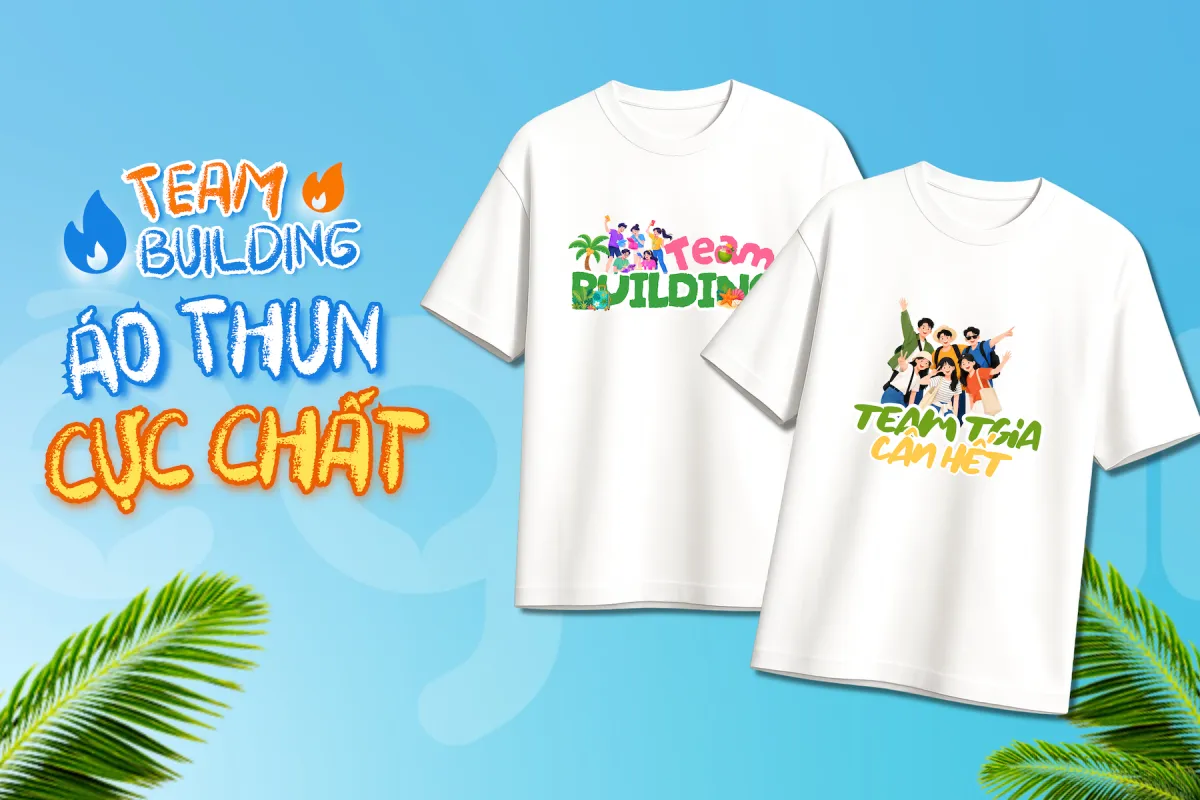 Các mẫu áo thun team building hot nhất và khuyến mãi đặt in áo thun tại TGIA